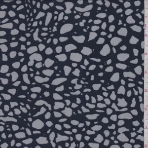 3 YD PC-Deep Blue Pebble Burnout Jersey Knit Fabric