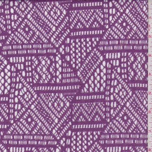 3 YD PC-Lilac Geo Lace Fabric