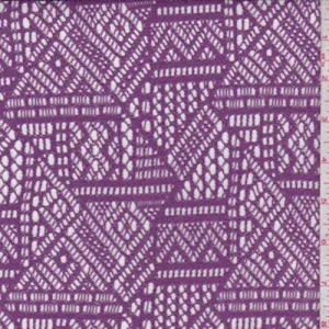 3 YD PC-Lilac Geo Lace Fabric