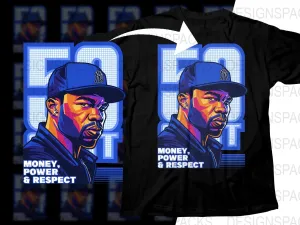 50 Cent Money Power Respect Graphic Print Png Digital Download