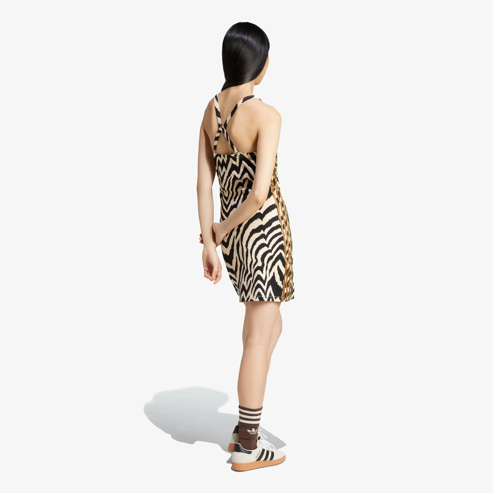 ADIDAS ORIGINALS | WMN'S X FARM RIO 3-STRIPES MINI DRESS { CRYSTAL SAND