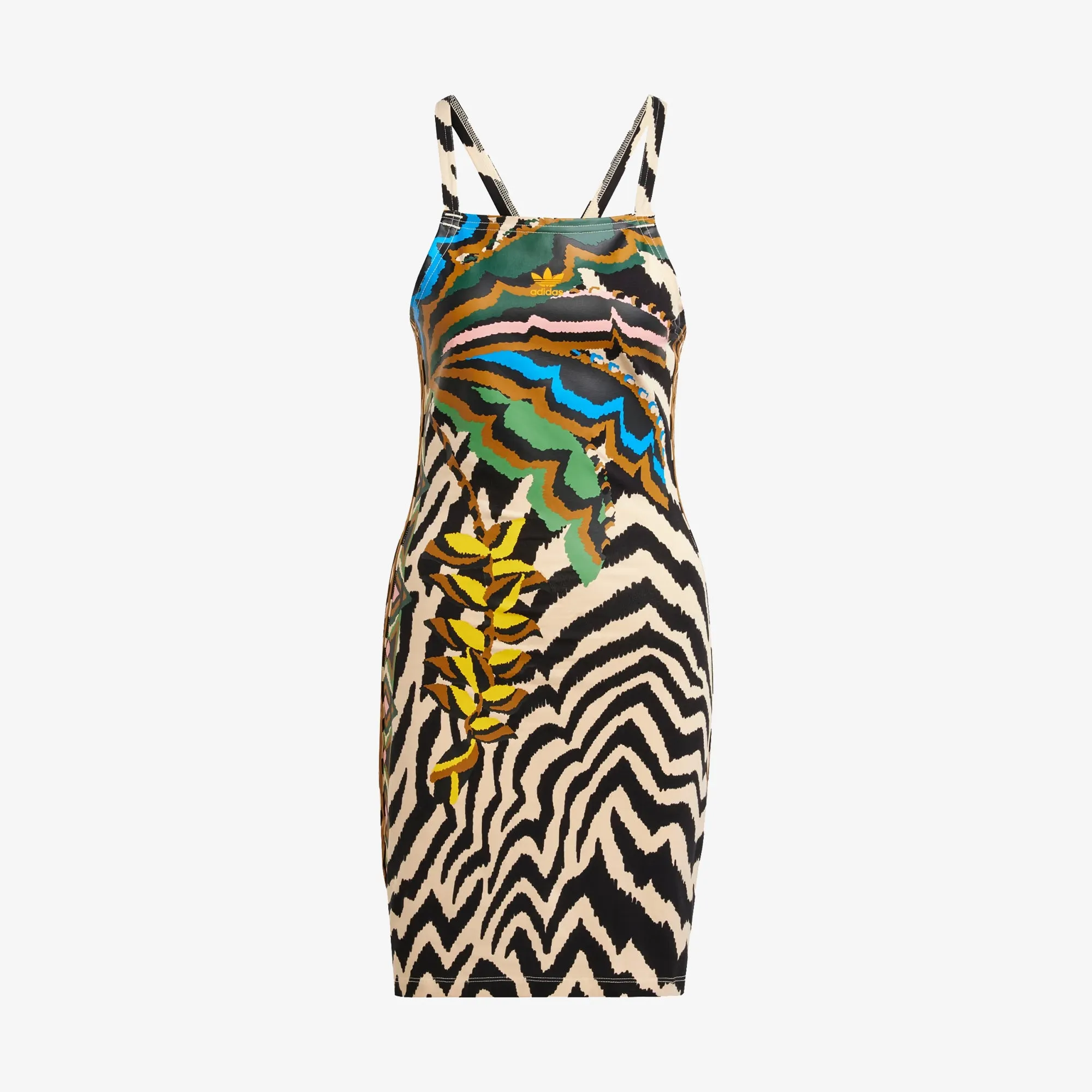 ADIDAS ORIGINALS | WMN'S X FARM RIO 3-STRIPES MINI DRESS { CRYSTAL SAND