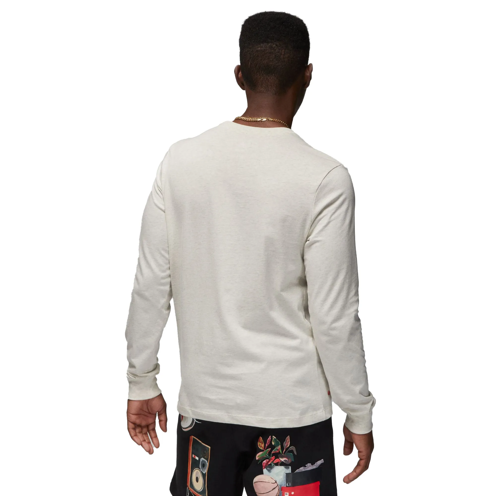 Air Jordan Artist Series Longsleeve Men's T-Shirt Oatmeal Heather-White