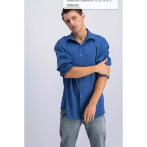 ALFANI, Men's Dark Blue Pinstriped Fashion Button Up Shirt, Size XL Slim Fit NWT