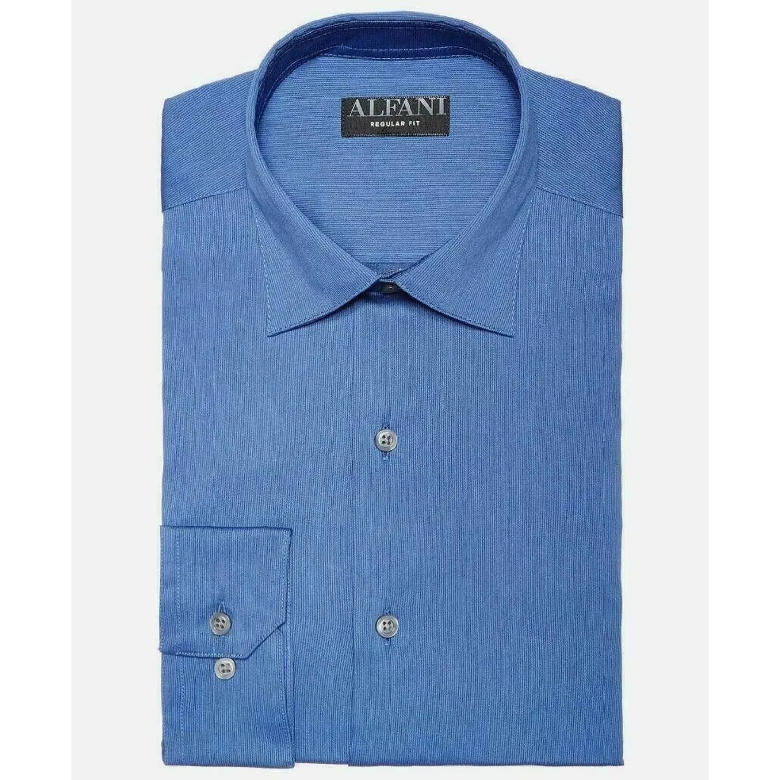 ALFANI, Men's Dark Blue Pinstriped Fashion Button Up Shirt, Size XL Slim Fit NWT