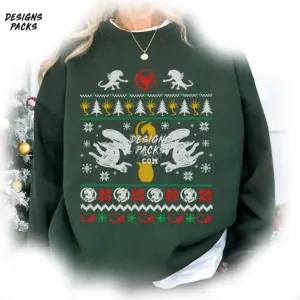 Alien Movie Xenomorph Alien Movie Christmas Alien Ugly Christmas PNG Design