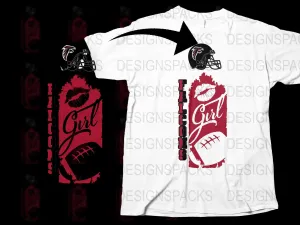 Atlanta Falcons Girl Football Fan Png Digital Download