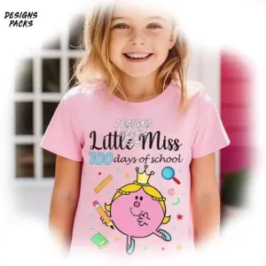 Back To School Little Miss 100 Days Of School PNG Design