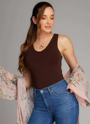Bamboo Reversible Tank - Brown