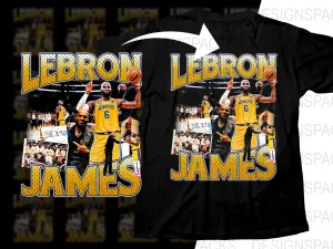 Basketball Legend Los Angeles Lakers Lebron James Bootleg Graphic Png Digital Download