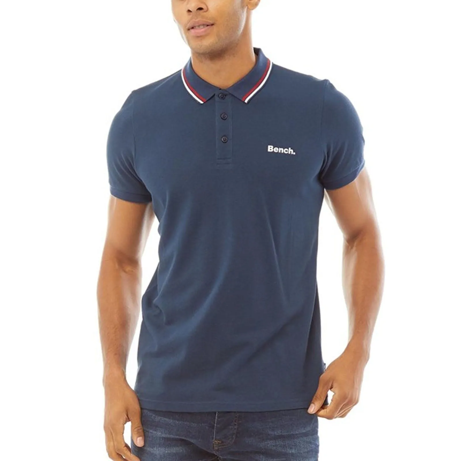 Bench Mens Gruff Short Sleeve Twin Tipped Polo Shirt