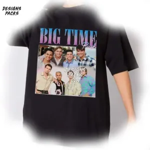 Big Time Rush Pop Music 90s Vintage Big Time Rush Band PNG Design