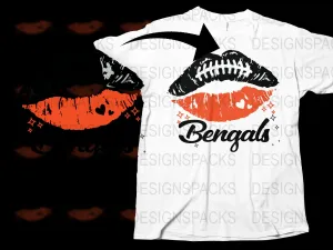 Black And Orange Bengals Kiss Graphic Print Png Digital Download