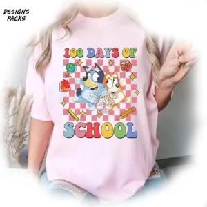Bluey Bandit Bingo Happy School Bluey 100 Days Of School PNG Design