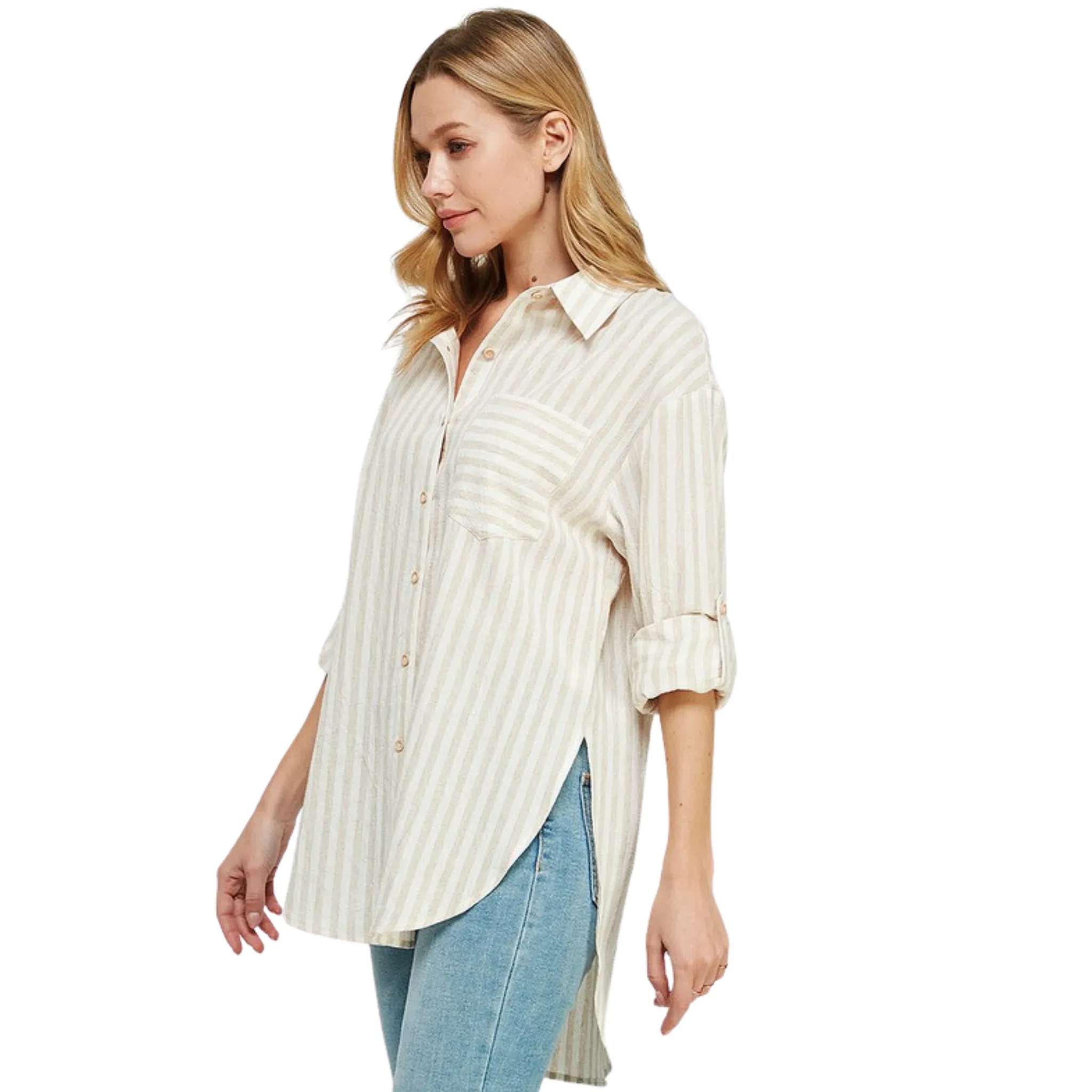 Breezy Linen Boyfriend Top