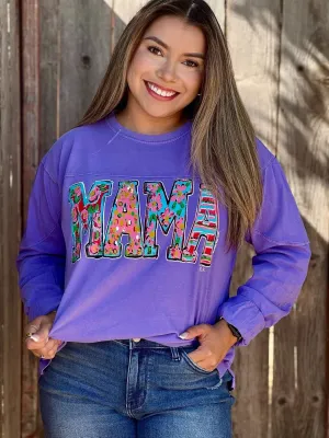 Callie Ann Stelter Mama Oversized Long Sleeve Tee
