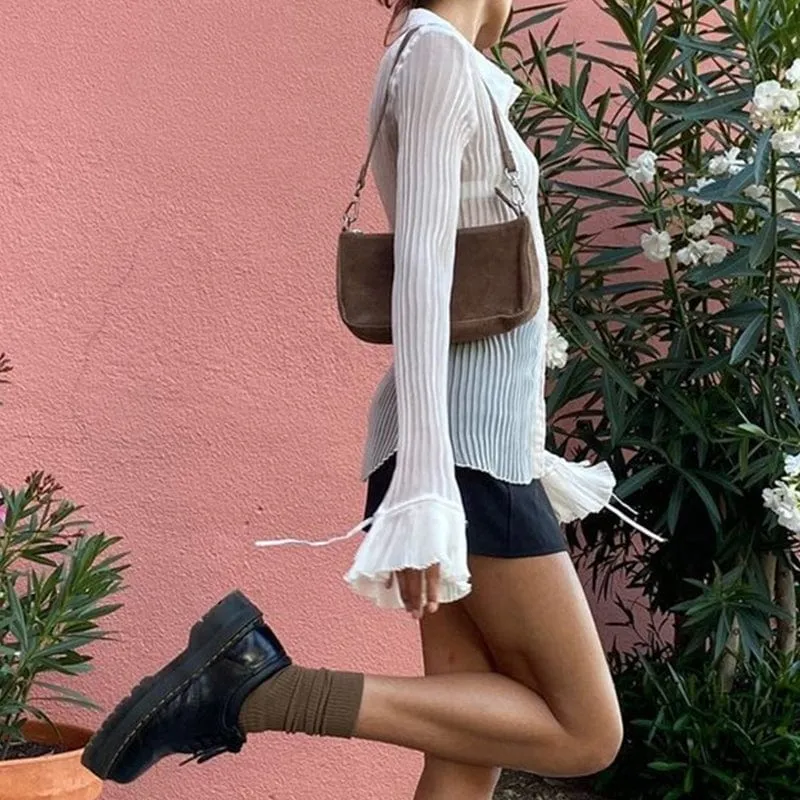 Classy Fashion Flared Sleeve Top