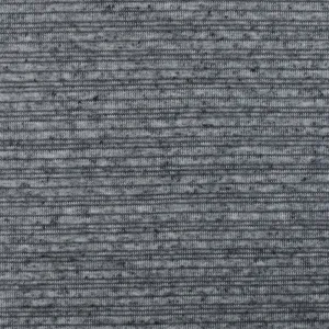 Cold Gray-White-Black Texture Slub Striped Stretch Jersey Knit Fabric