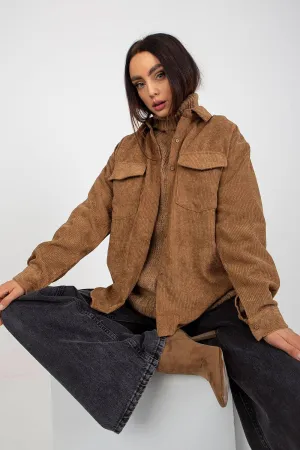 Corduroy Stretch Long Sleeve Button-Down Shirt for Stylish Comfort