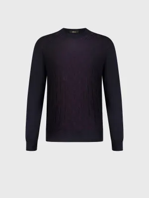 Crew Neck Knitwear Sweater Dark Navy