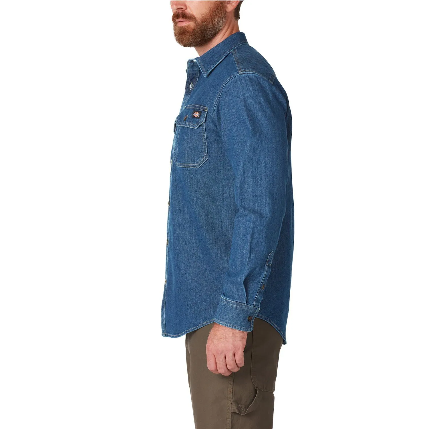 Dickies FLEX Men's Button Down Denim Shirt
