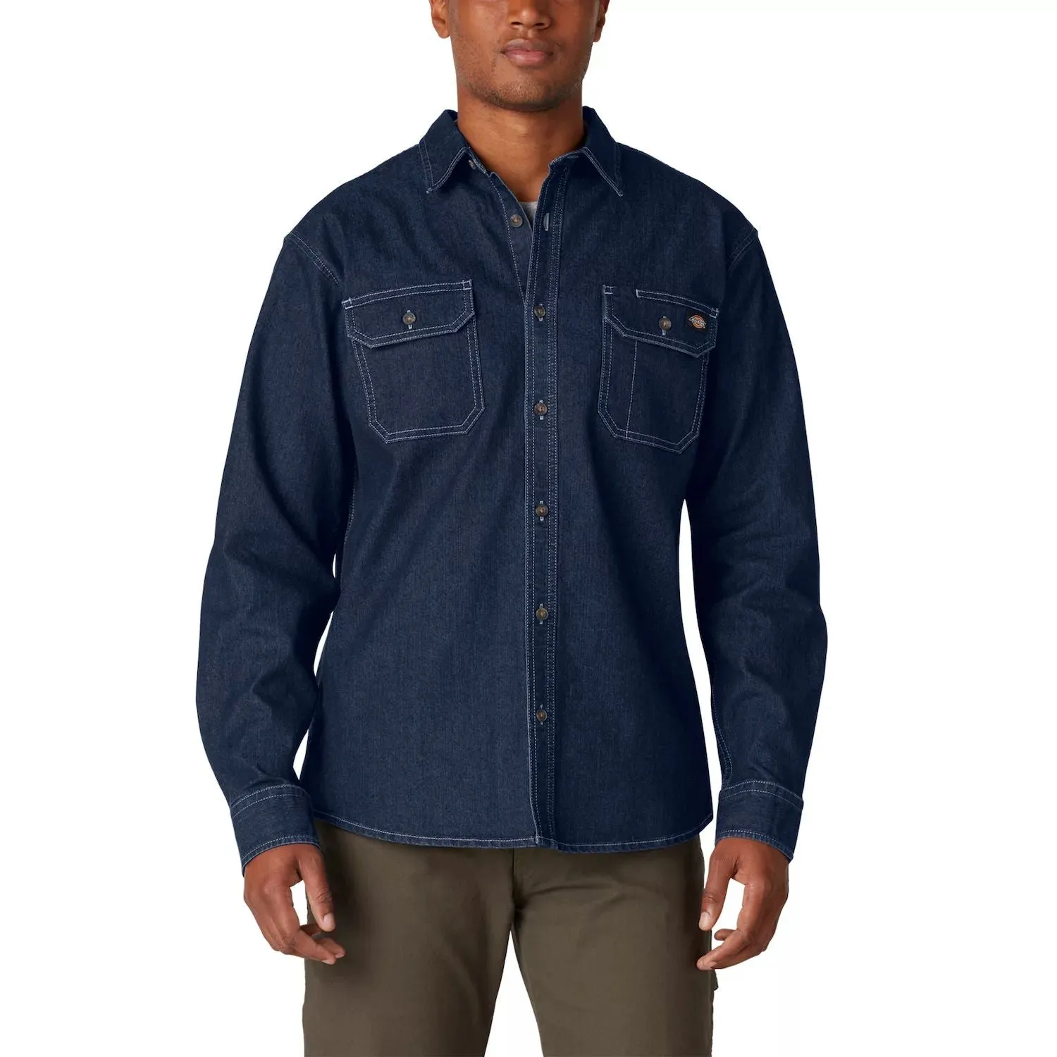 Dickies FLEX Men's Button Down Denim Shirt