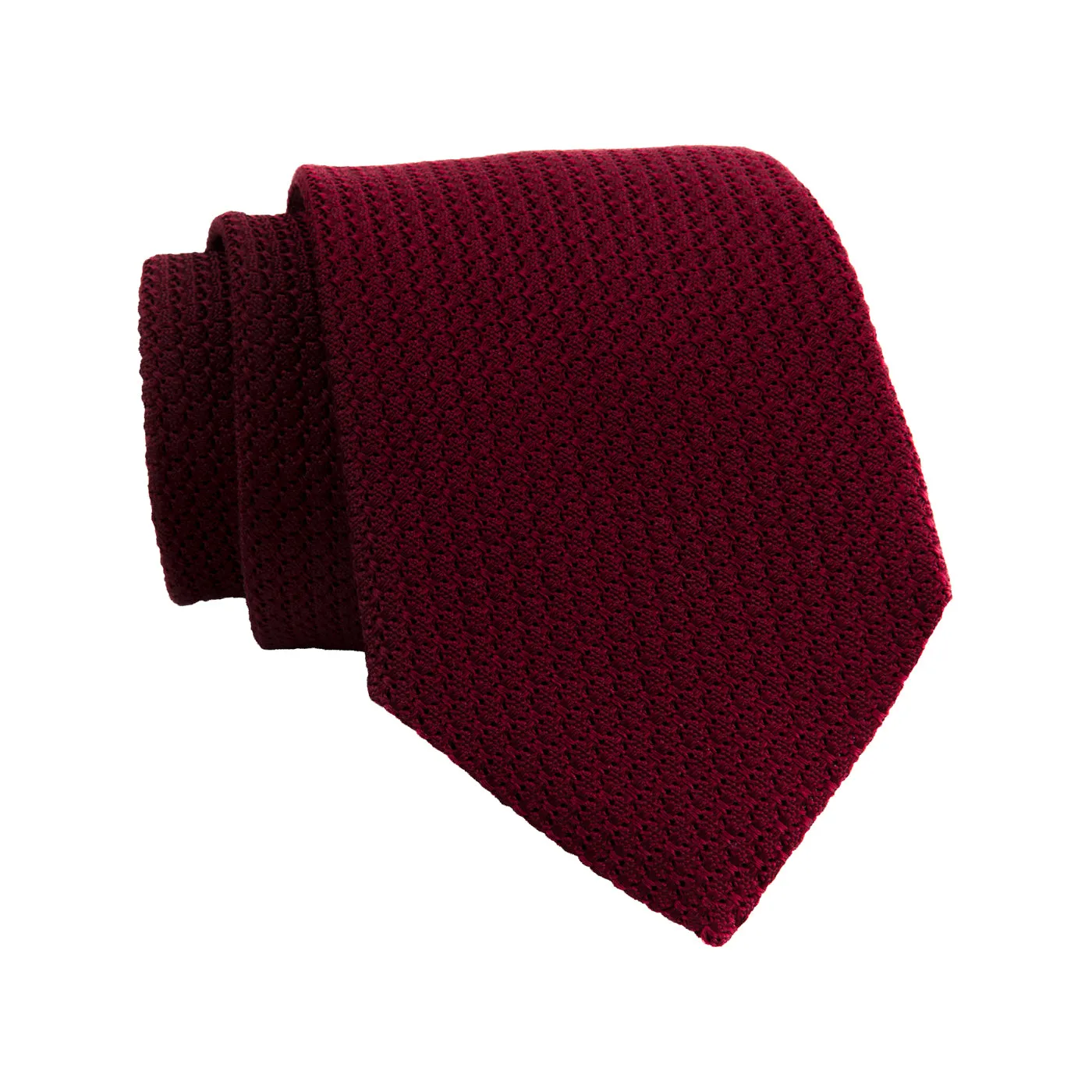 Domaso Grenadine Burgundy Silk Tie