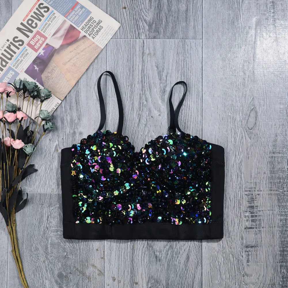 Eliza Sequin Crop Top