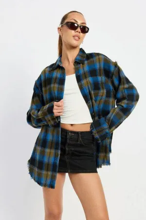 Emory Park Acid Wash Flannel Shirt