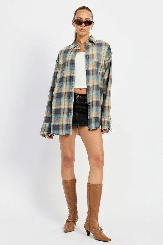 Emory Park Acid Wash Flannel Shirt
