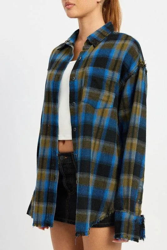 Emory Park Acid Wash Flannel Shirt