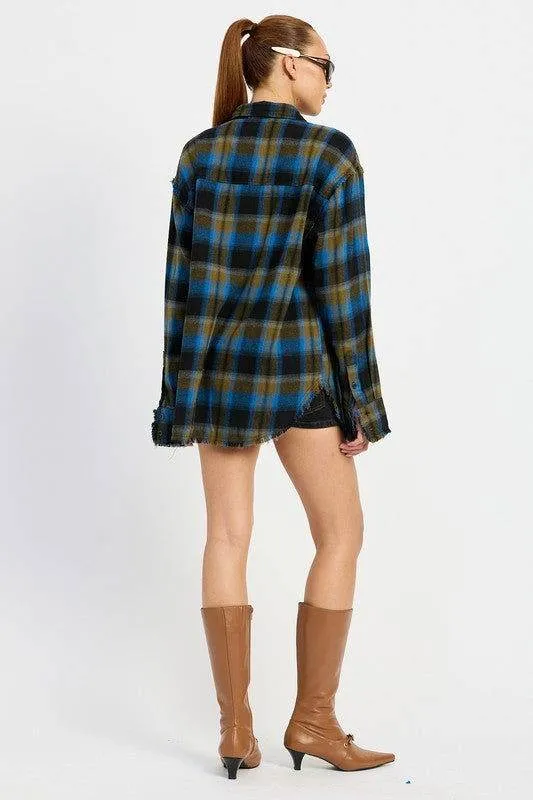 Emory Park Acid Wash Flannel Shirt