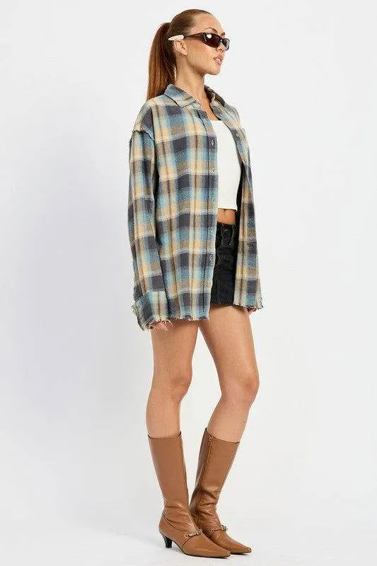Emory Park Acid Wash Flannel Shirt