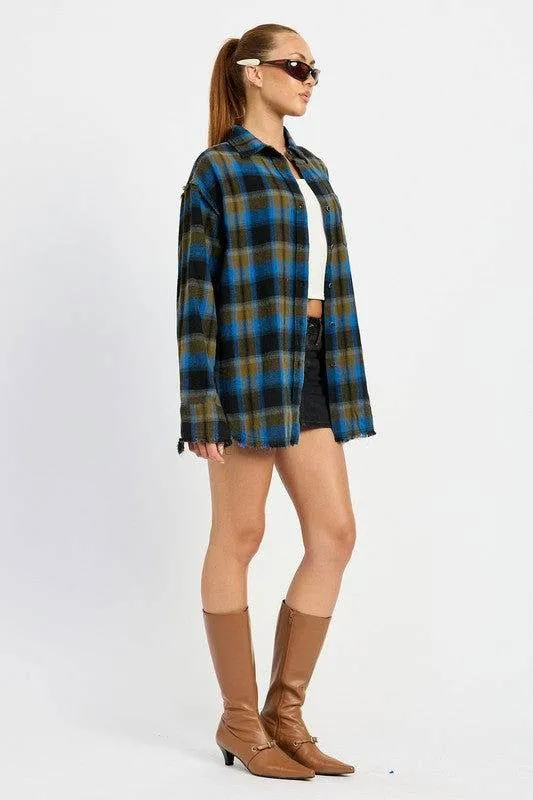 Emory Park Acid Wash Flannel Shirt