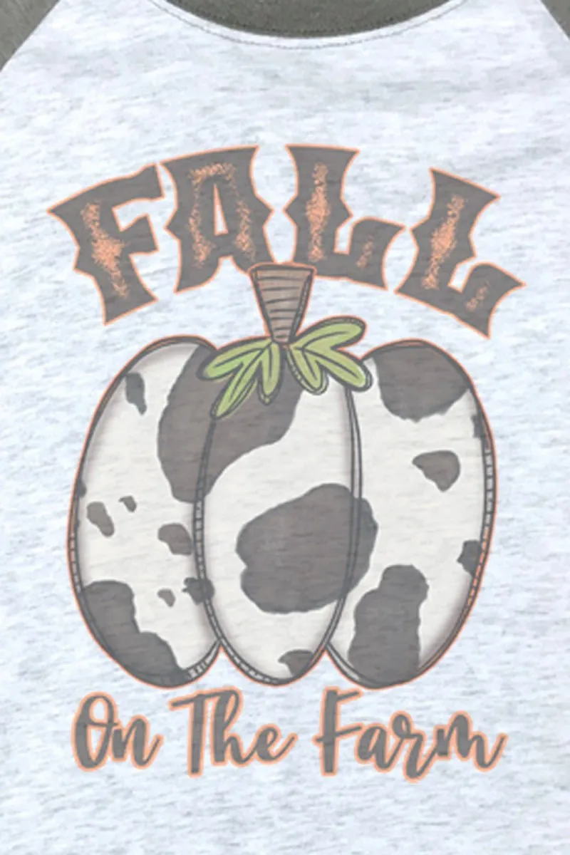 Fall On The Farm Tri-Blend Unisex 3/4 Raglan