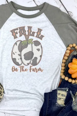 Fall On The Farm Tri-Blend Unisex 3/4 Raglan