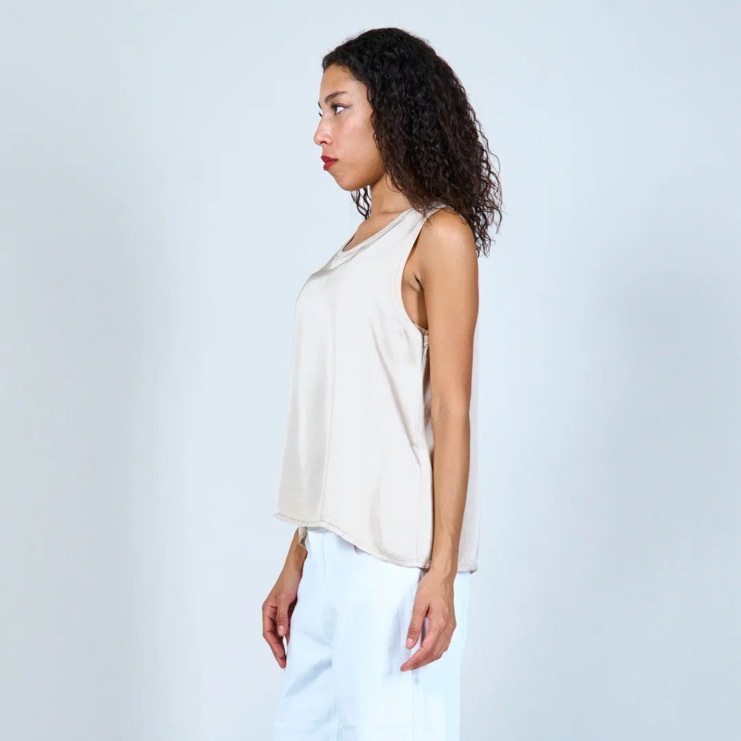 Flowing satin sleeveless top wholesale