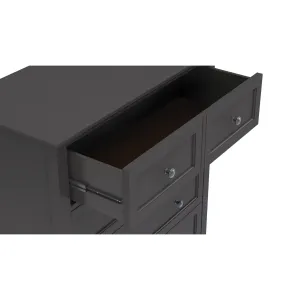 Grace Five Drawer Chest in Raven Black (2024)