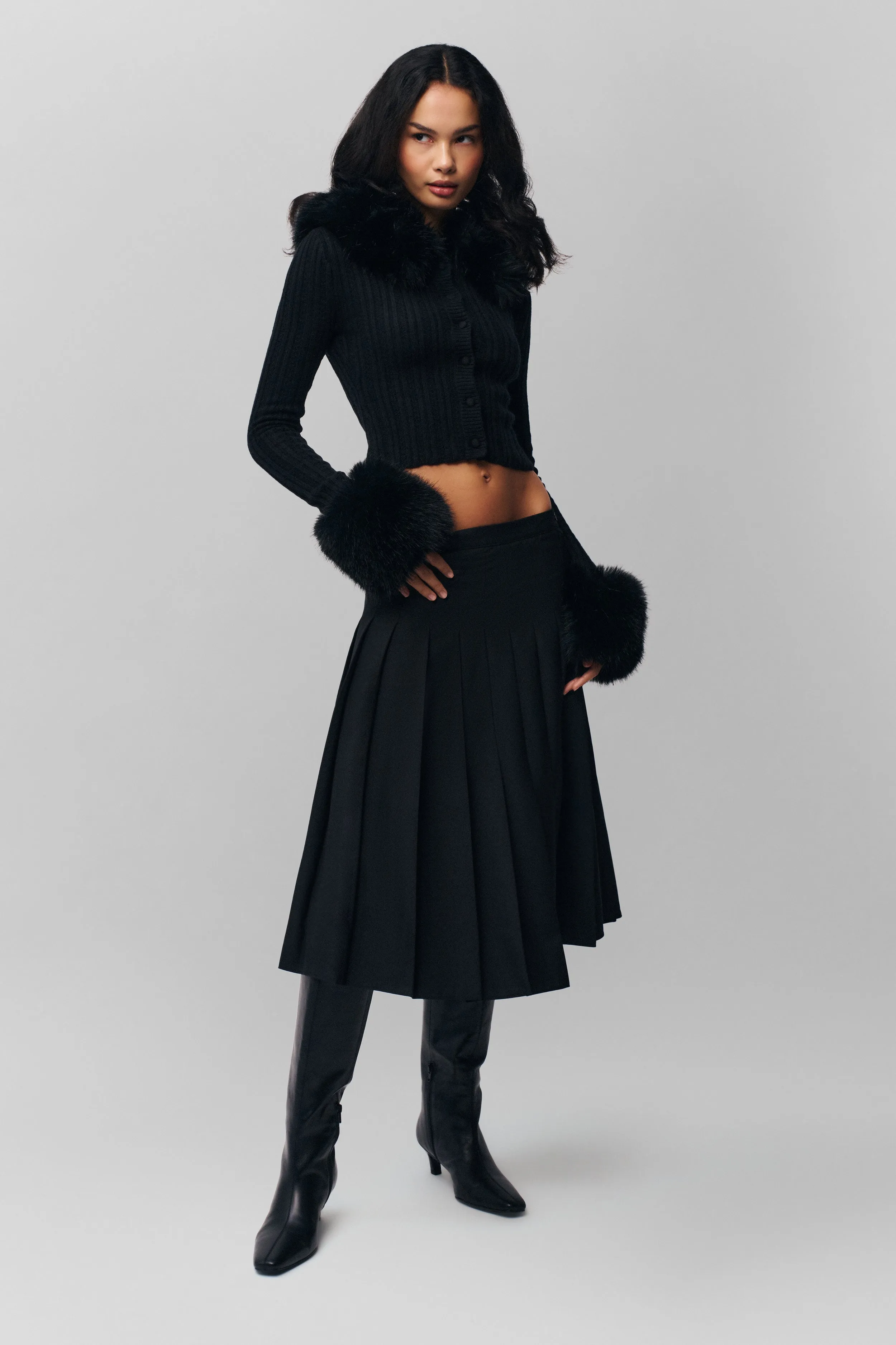 Heart Pointelle Knit Cardigan