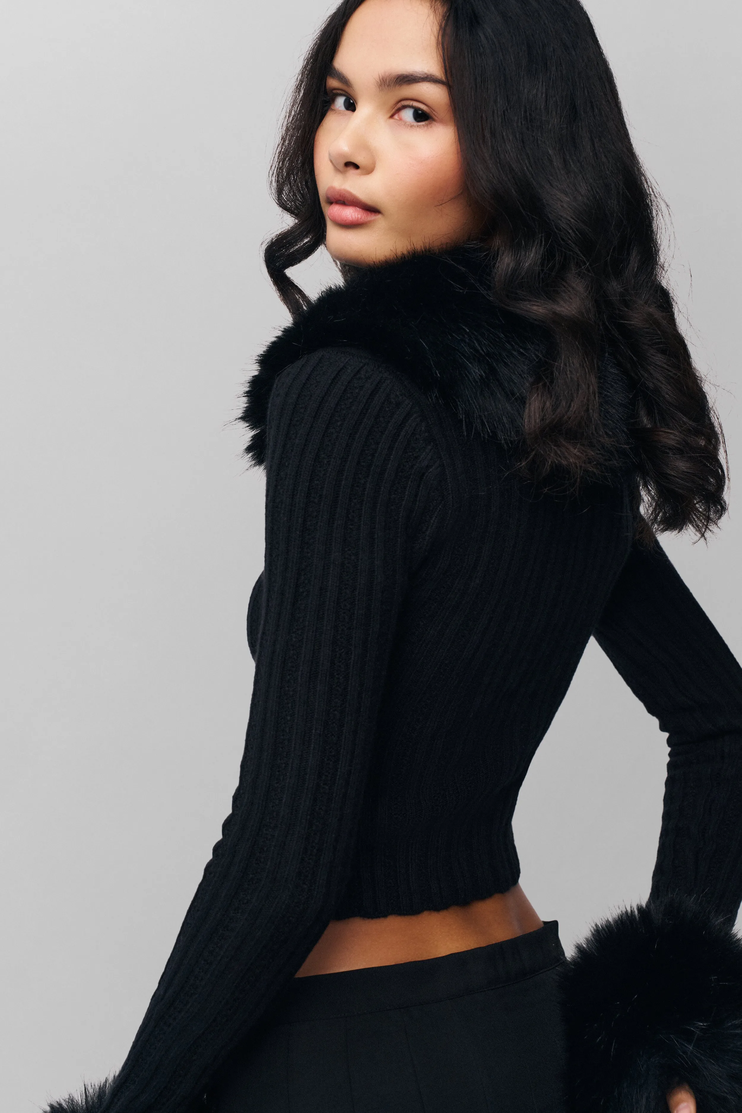 Heart Pointelle Knit Cardigan