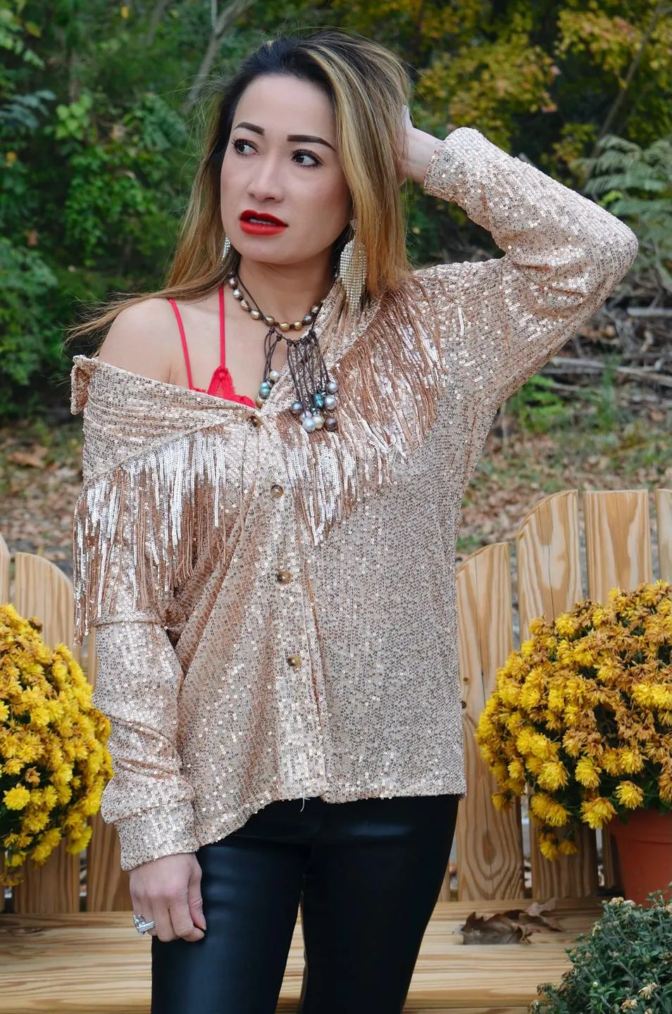 Here For The Cowboys Blouse