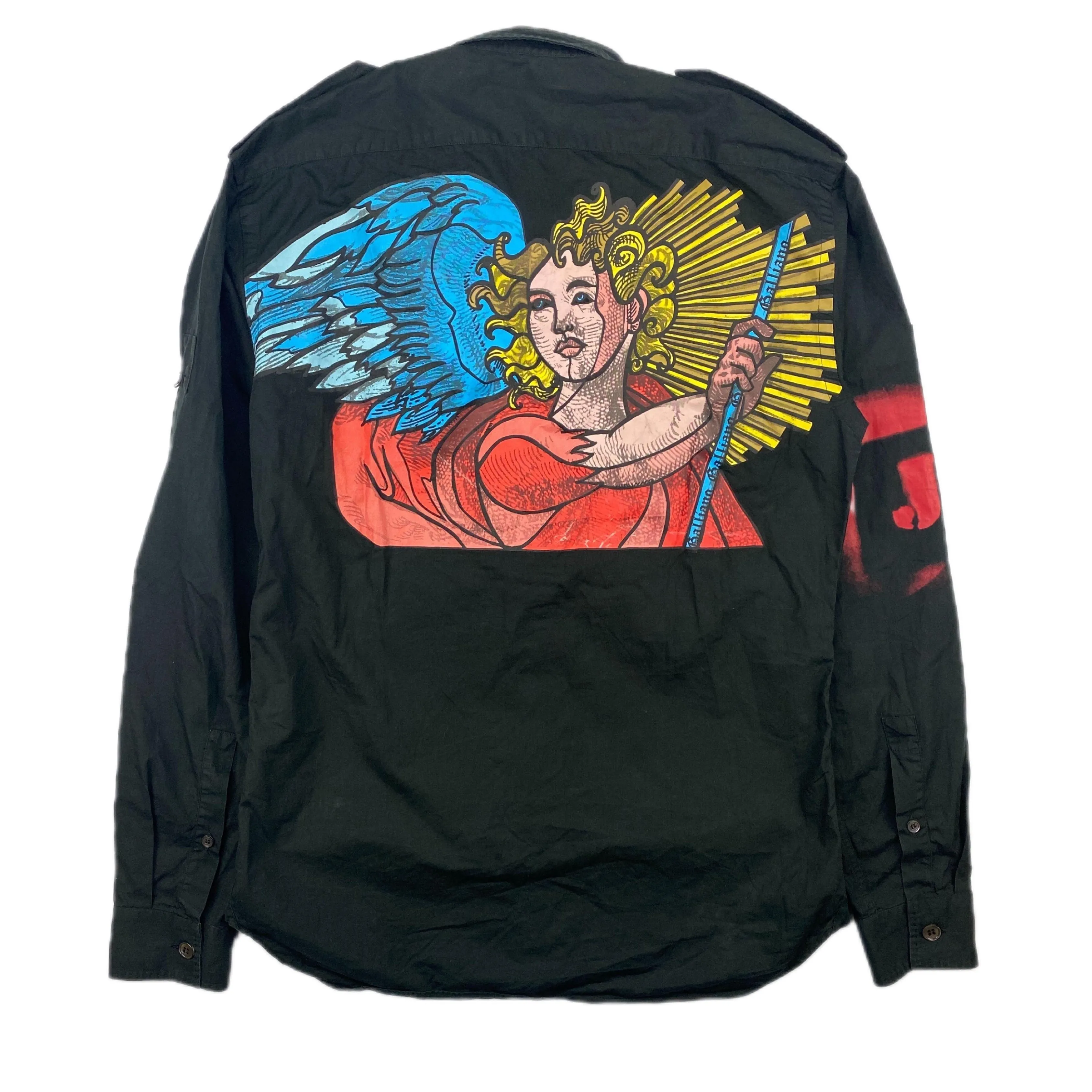JOHN GALLIANO ANGEL MILITARY SHIRT  (M)
