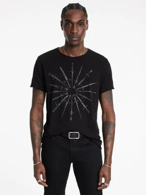 John Varvatos DAGGERS CIRCLE Tee - Black