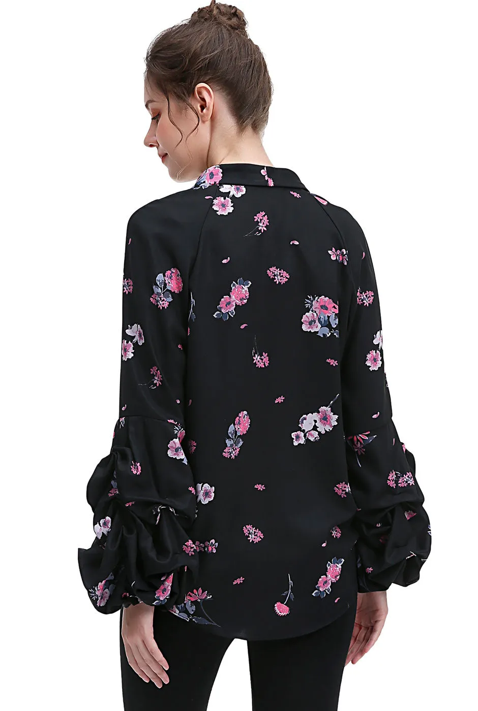 Kimi   Kai Maternity "Brooklyn" Nursing Floral Print Blouse