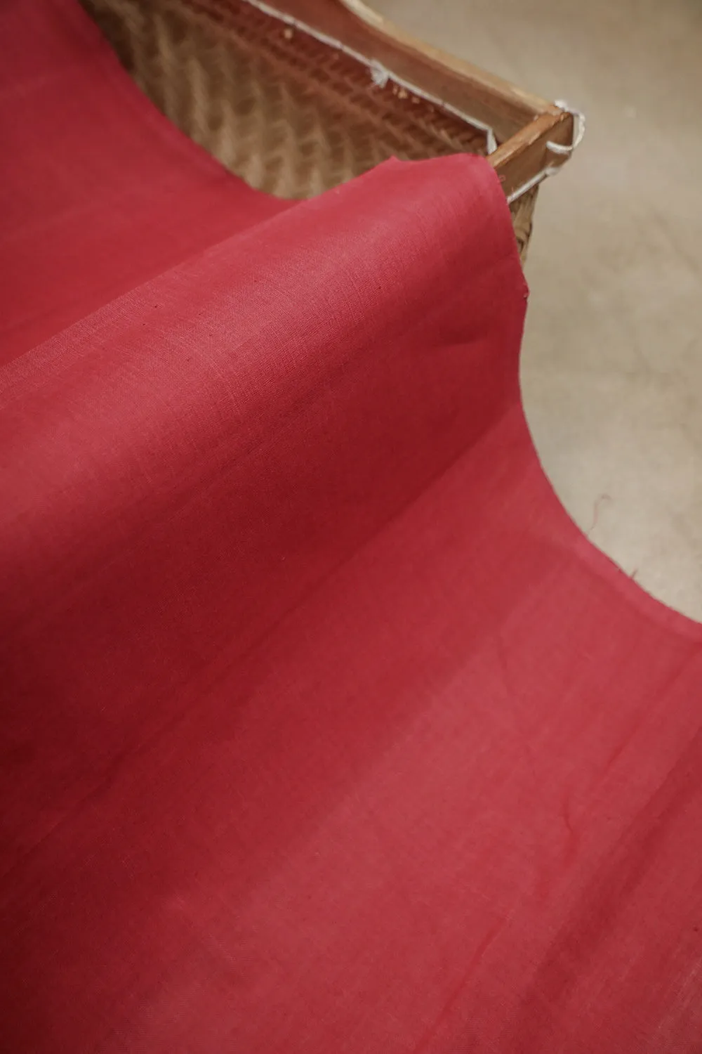 Light Red Mangalagiri Cotton Fabric