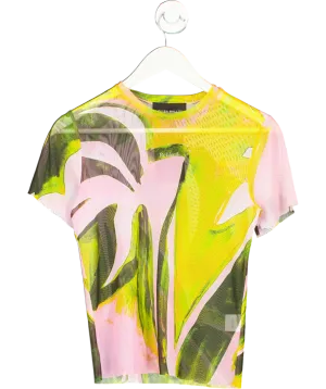 Louisa Ballou Pink Sheer Beach T-shirt UK M