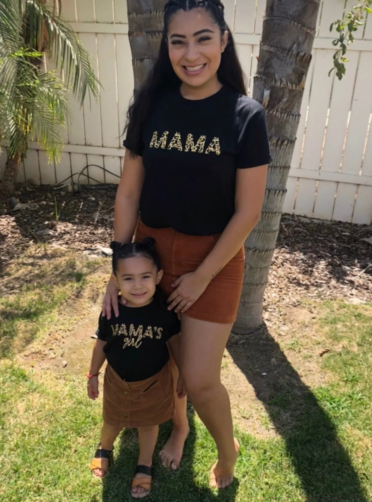 Mama & Mama's Girl - Set of 2 - Leopard Design! - Black Shirts