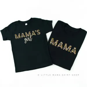 Mama & Mama's Girl - Set of 2 - Leopard Design! - Black Shirts