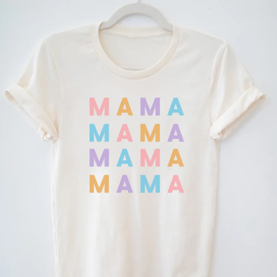 MAMA x4 - PASTEL DESIGN - Unisex Tee