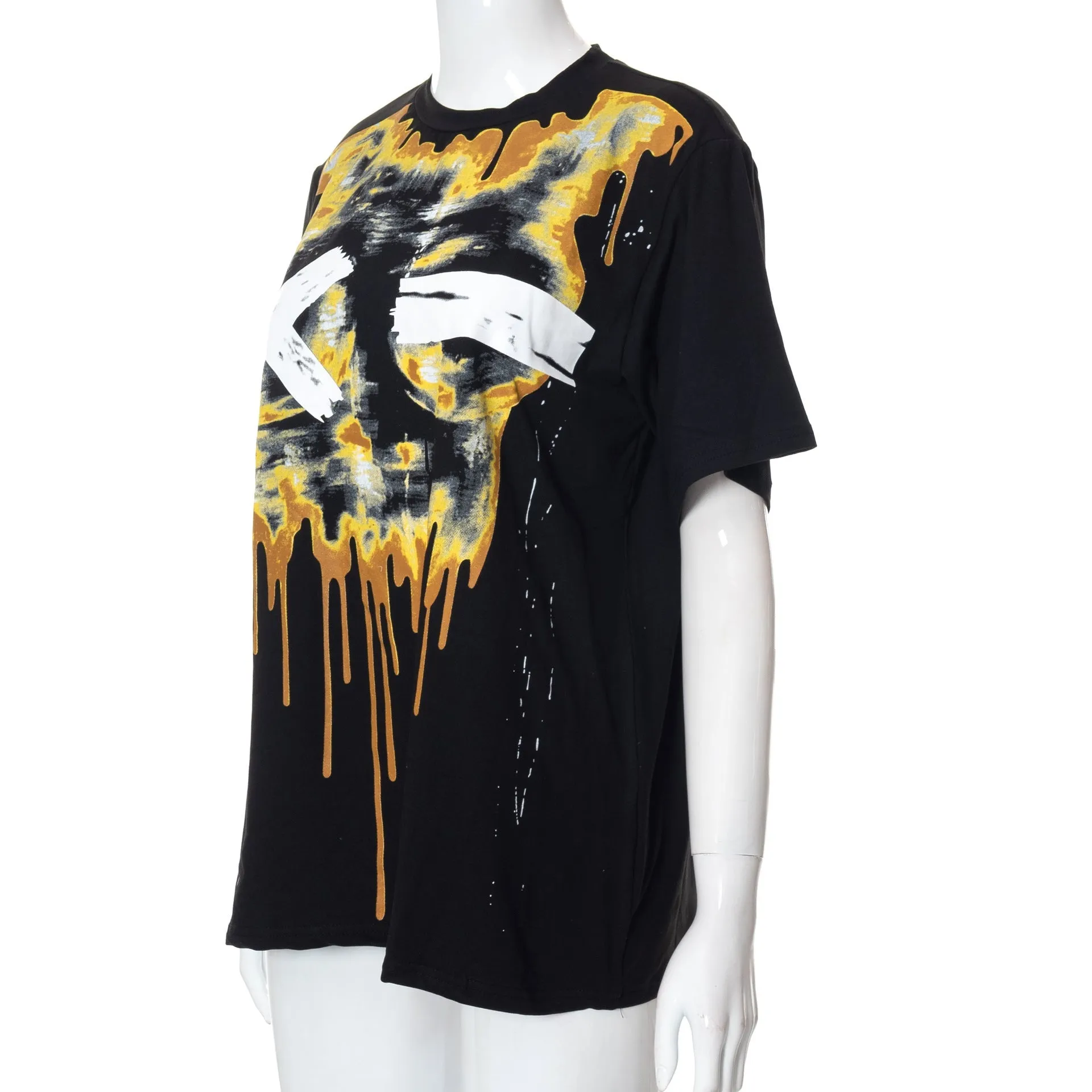 MB FASHION Edgy Oversized T-Shirt with Dripping Face Graphic 176AT